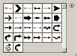 arrows palette