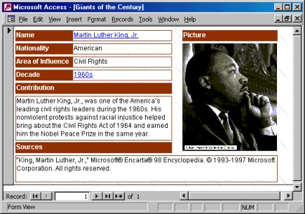 an Access record