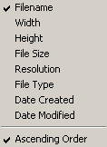 sort options